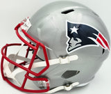 Mike Vrabel Autographed New England Patriots Silver Full Size Speed Replica Helmet JSA Witness Stock #267932