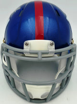 Cam Skattebo Autographed New York Giants Blue Speed Mini Helmet Beckett BAS QR Stock #267942