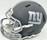 Cam Skattebo Autographed New York Giants Slate Gray Speed Mini Helmet Beckett BAS QR Stock #267943
