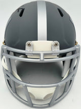 Cam Skattebo Autographed New York Giants Slate Gray Speed Mini Helmet Beckett BAS QR Stock #267943