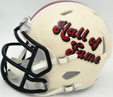 Brian Urlacher Autographed Chicago Bears Cream Retro Hall of Fame Logo Speed Mini Helmet "HOF 18" Beckett BAS Witness Stock #267947