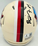 Brian Urlacher Autographed Chicago Bears Cream Retro Hall of Fame Logo Speed Mini Helmet "HOF 18" Beckett BAS Witness Stock #267947