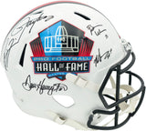Hall of Fame Linebackers Autographed White Full Size HOF Logo Speed Replica Helmet With 5 Signatures Including Lawrence Taylor Beckett BAS Witness Stock #267941