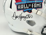 Hall of Fame Linebackers Autographed White Full Size HOF Logo Speed Replica Helmet With 5 Signatures Including Lawrence Taylor Beckett BAS Witness Stock #267941