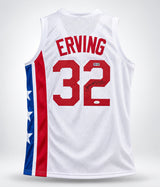 New York Nets Julius "Dr. J" Erving Autographed White Jersey JSA Witness Stock #267953