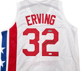 New York Nets Julius "Dr. J" Erving Autographed White Jersey JSA Witness Stock #267953