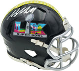 Mike Macdonald Autographed Seattle Seahawks Black Super Bowl LX Logo Speed Mini Helmet Beckett BAS Witness Stock #267797