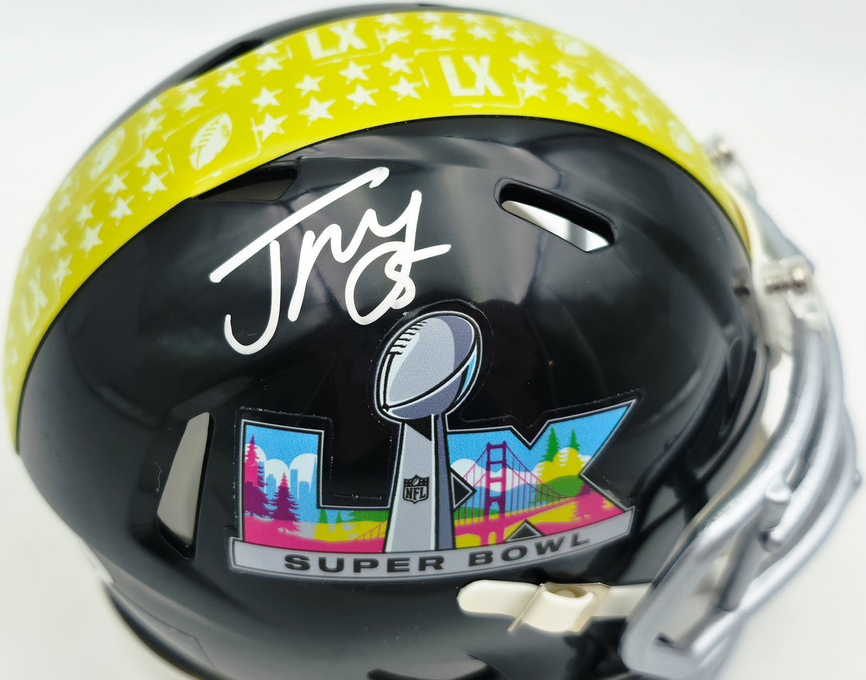 Jason Myers Autographed Seattle Seahawks Black Super Bowl LX Logo Speed Mini Helmet MCS Holo Stock #267831