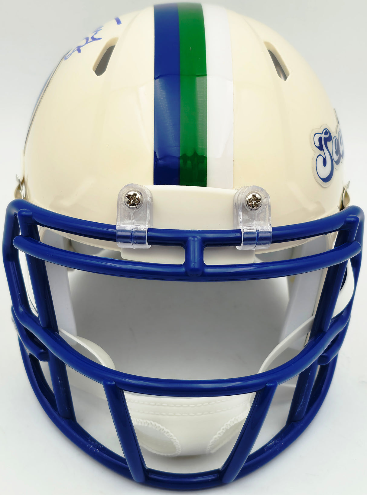 Jason Myers Autographed Seattle Seahawks Cream Retro Speed Mini Helmet MCS Holo Stock #267833