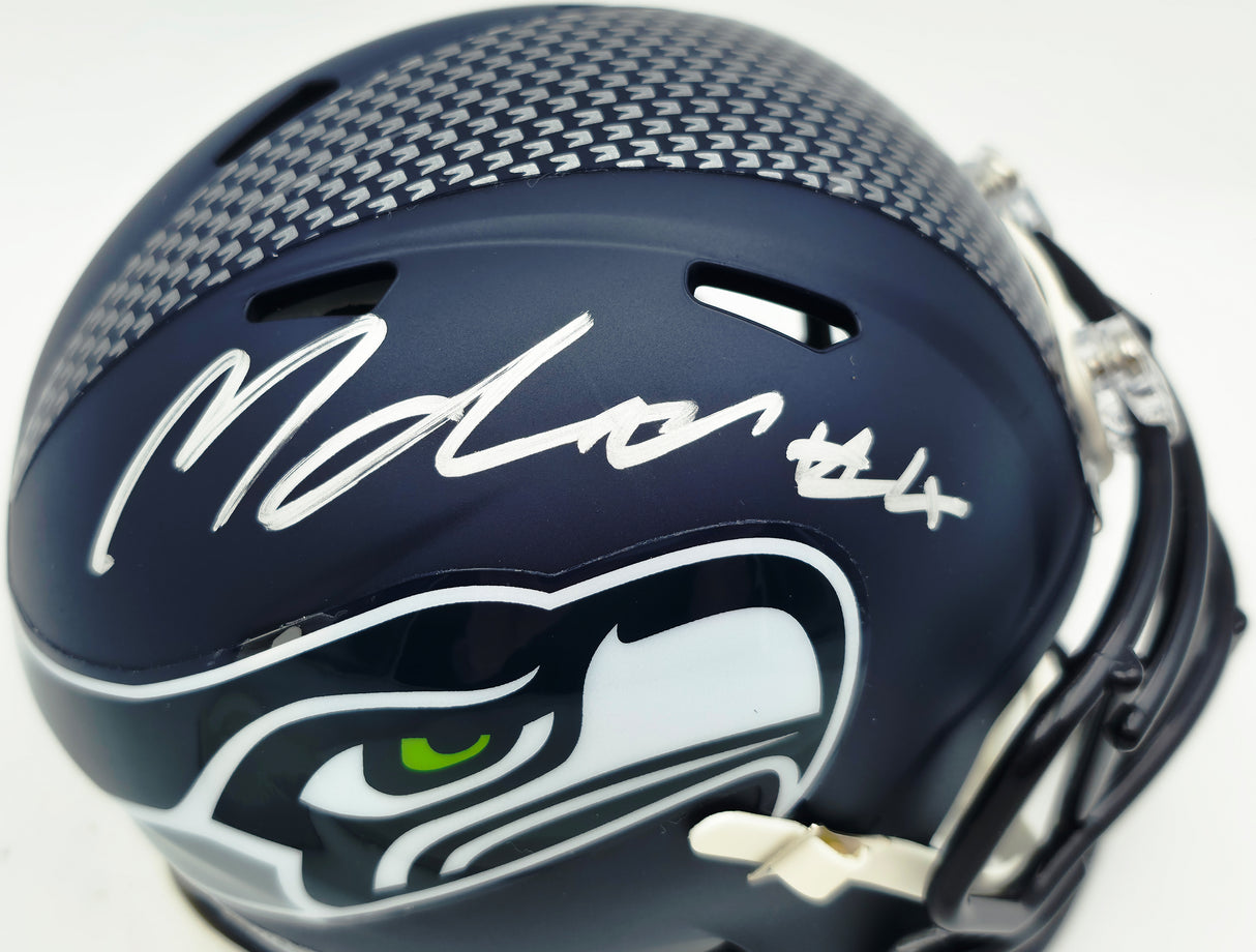 Michael Dickson Autographed Seattle Seahawks Blue Speed Mini Helmet MCS Holo Stock #267839