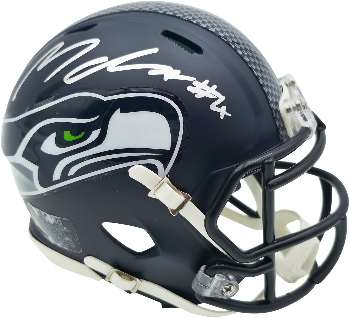 Michael Dickson Autographed Seattle Seahawks Blue Super Bowl LX Champions Logo Speed Mini Helmet MCS Holo Stock #267840