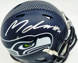 Michael Dickson Autographed Seattle Seahawks Blue Super Bowl LX Champions Logo Speed Mini Helmet MCS Holo Stock #267840