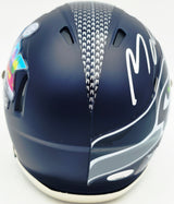 Michael Dickson Autographed Seattle Seahawks Blue Super Bowl LX Champions Logo Speed Mini Helmet MCS Holo Stock #267840