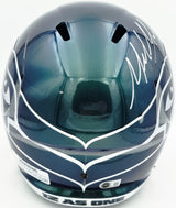 Mike Macdonald Autographed Seattle Seahawks Rivalries Full Size Speed Replica Helmet "We Did Not Care!" Beckett BAS Witness Stock #267790