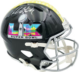 Mike Macdonald Autographed Seattle Seahawks Black Super Bowl LX Logo Full Size Speed Replica Helmet Beckett BAS Witness Stock #267791