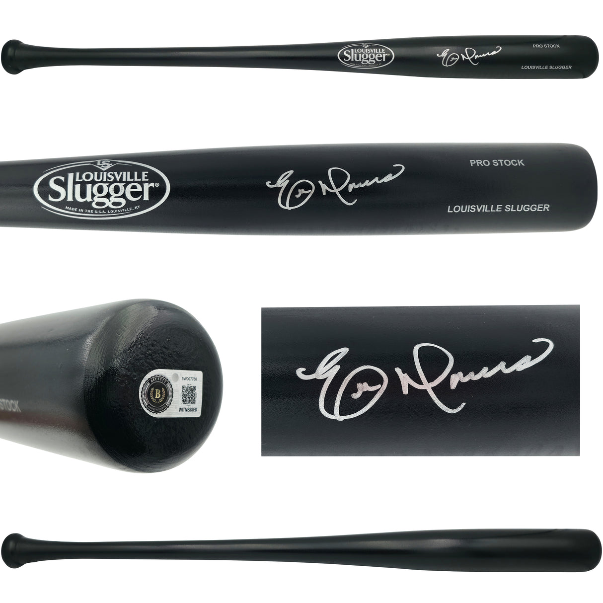 Eric Davis Autographed Black Louisville Slugger Pro Stock Bat Cincinnati Reds Beckett BAS Witness Stock #267563