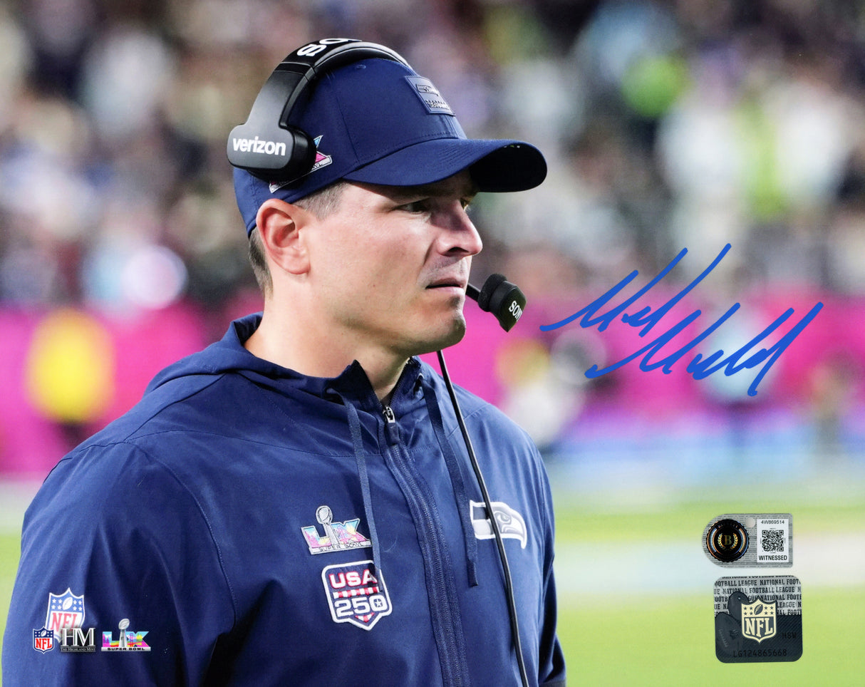 Mike Macdonald Autographed 8x10 Photo Seattle Seahawks Beckett BAS Witness Stock #267803