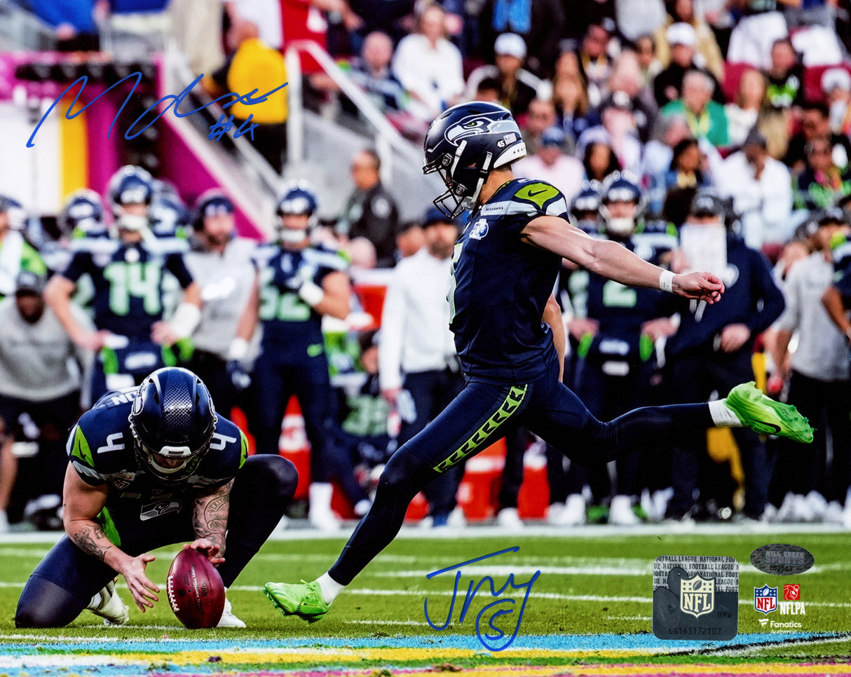 Jason Myers & Michael Dickson Autographed 8x10 Photo Seattle Seahawks MCS Holo Stock #267836