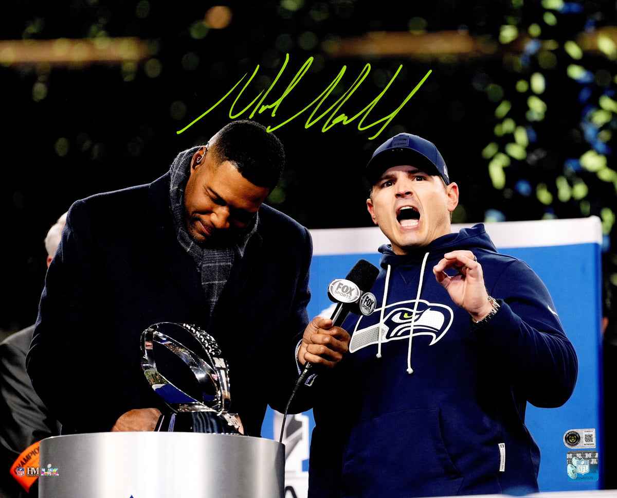 Mike Macdonald Autographed 16x20 Photo Seattle Seahawks Beckett BAS Witness Stock #267800