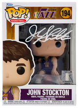 John Stockton Signed Utah Jazz NBA Funko Pop Doll #194