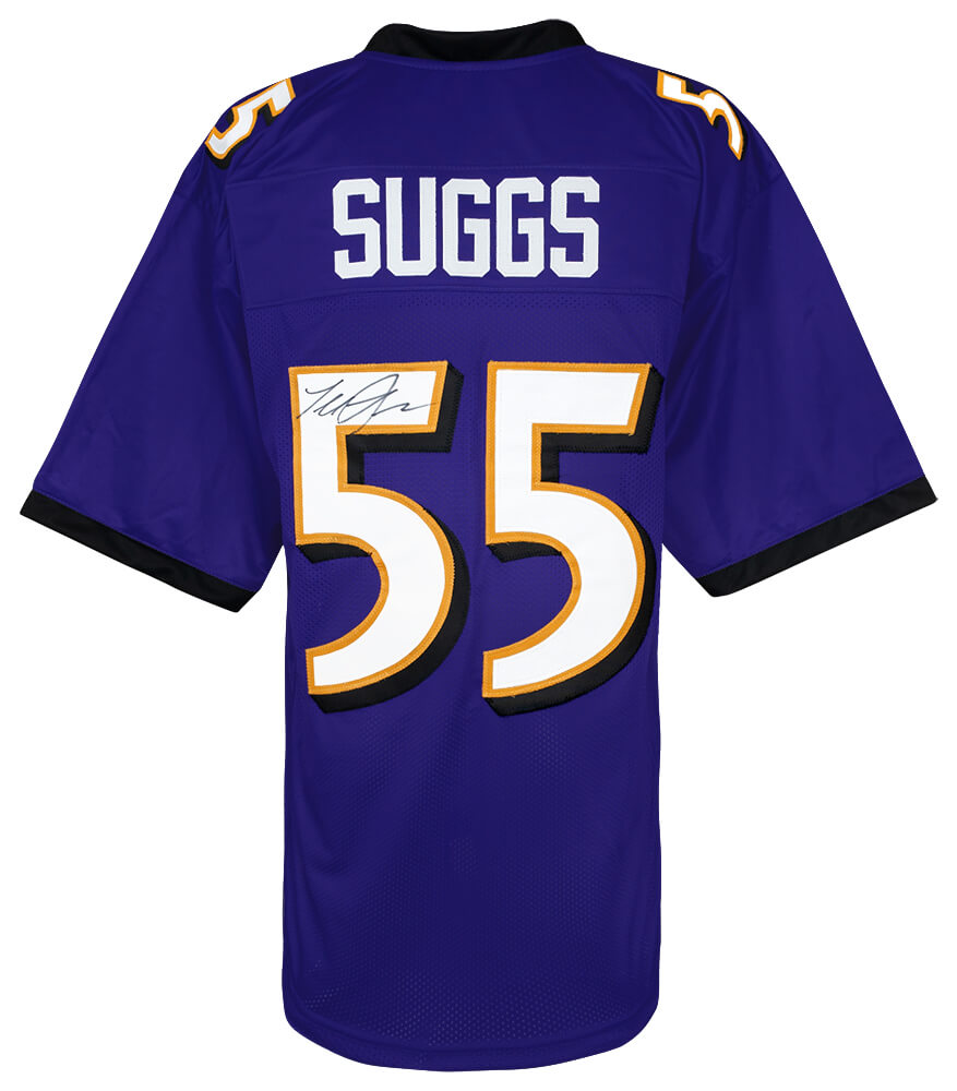 Terrell Suggs Signed Purple Custom Football Jersey