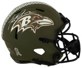 Terrell Suggs Signed Baltimore Ravens ECLIPSE Black Matte Riddell Full Size Speed Replica Helmet