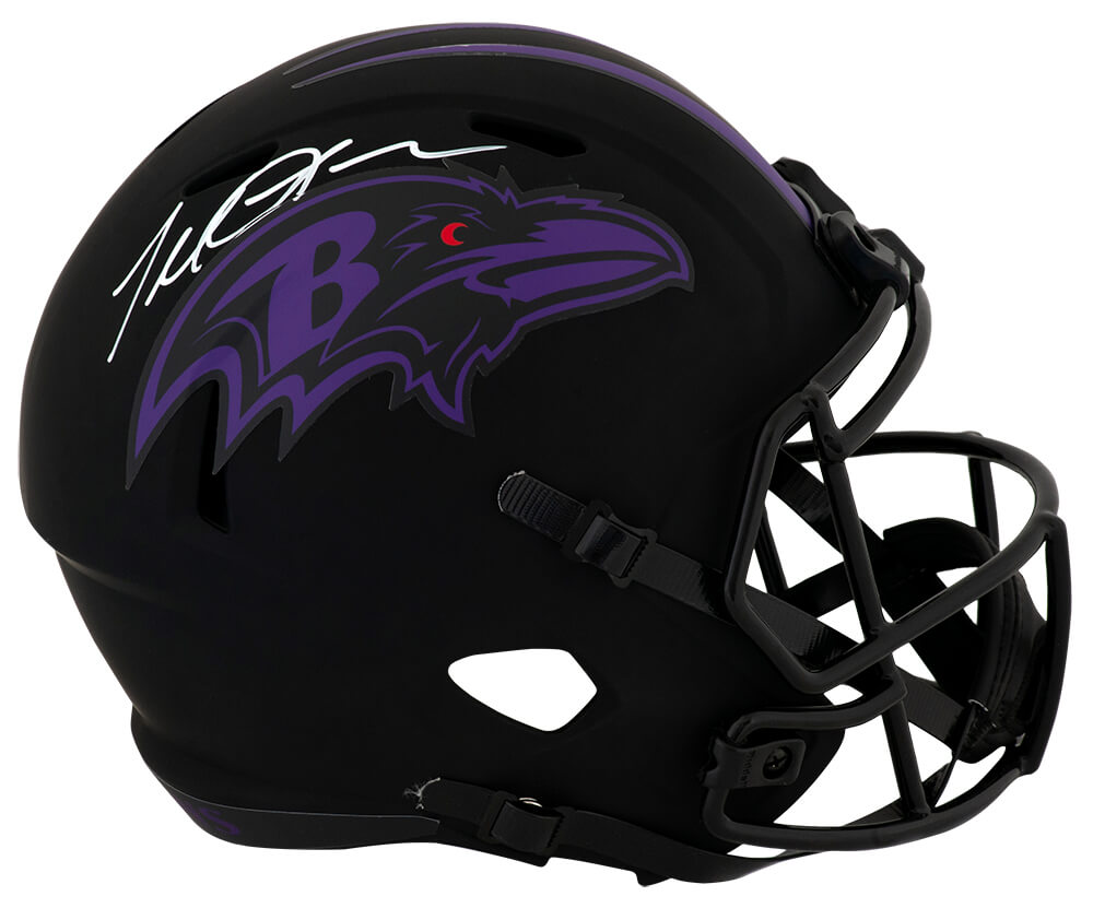 Terrell Suggs Signed Baltimore Ravens SALUTE Riddell Full Size Speed Replica Helmet