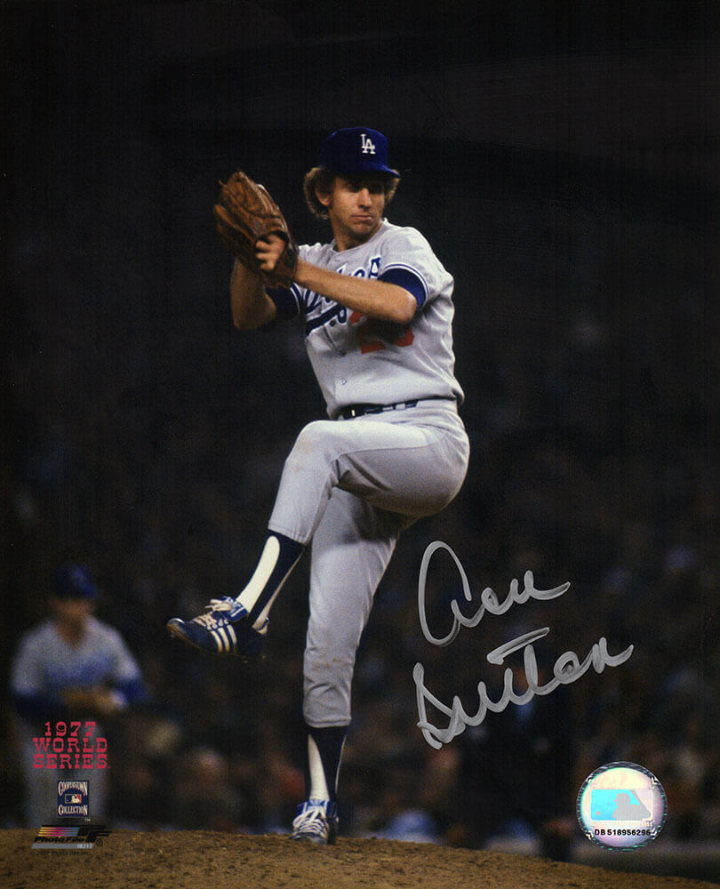 Don Sutton Signed Los Angeles Dodgers 1977 World Series Pitching 8x10 Photo