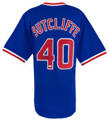 Rick Sutcliffe Signed Blue Throwback Custom Baseball Jersey - (JSA)
