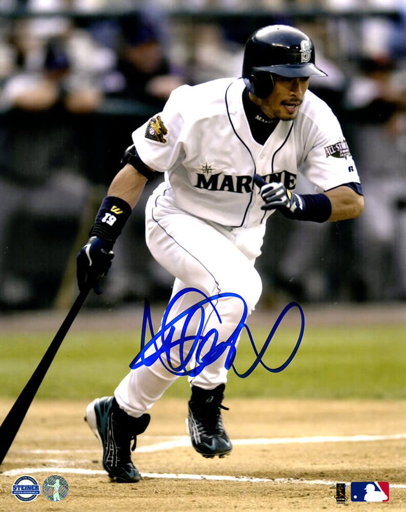 Ichiro Suzuki Signed Seattle Mariners Batting Action 8x10 Photo (Ichiro Hologram)