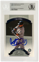 Ichiro Suzuki Signed Seattle Mariners 2002 Donruss Classics Baseball Trading Card #96 - (Beckett Encapsulated)