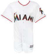 Ichiro Suzuki Signed Miami Marlins White Majestic Authentic Flex Base Baseball Jersey - (Ichiro Hologram)