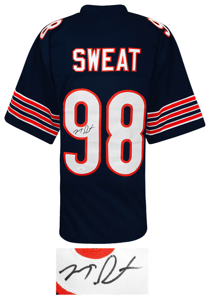 Montez Sweat Signed Navy Custom Football Jersey - (JSA)