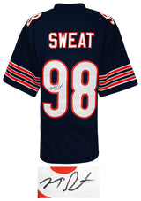 Montez Sweat Signed Navy Custom Football Jersey - (JSA)