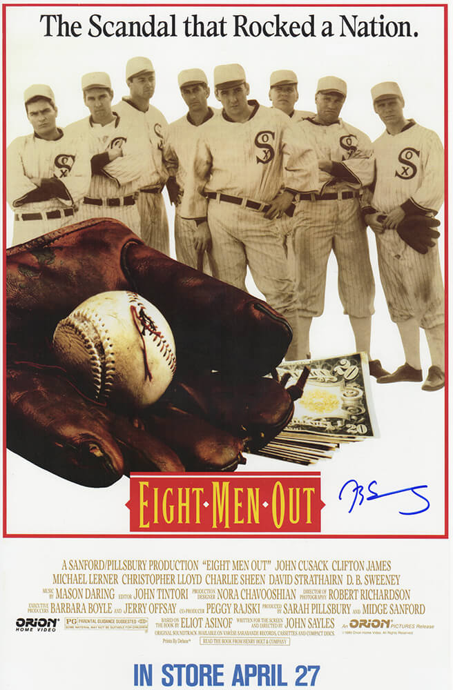D.B. (DB) Sweeney Signed Eight Men Out 11x17 Movie Poster
