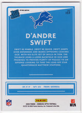D'Andre Swift Signed Detroit Lions 2020 Donruss Optic Prizm Rated Rookie Football Card #159