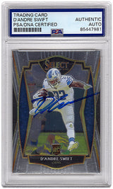 D'Andre Swift Signed Detroit Lions 2020 Panini Select Rookie Football Card #151 - (PSA Encapsulated)