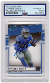 D'Andre Swift Signed Lions 2020 Donruss Clearly Rated Rookie Football Card #RR-DS - (PSA Encapsulated)