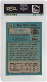 Pat Swilling Signed Saints 1988 Topps Rookie Football Card #66 - (PSA Encapsulated)
