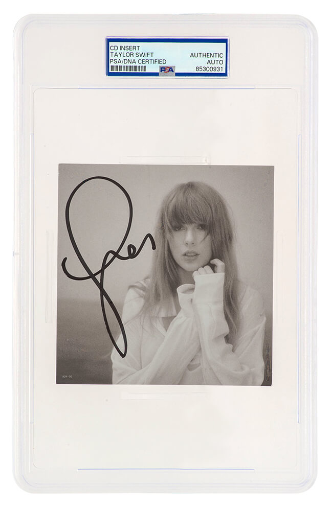 Taylor Swift Signed 'The Tortured Poets Department' 5x5 CD Insert - (PSA/DNA Encapsulated)