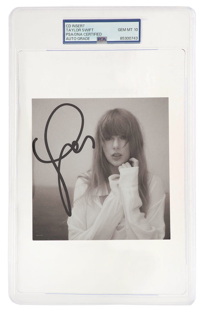 Taylor Swift Signed 'The Tortured Poets Department' 5x5 CD Insert - (PSA/DNA Encapsulated - Auto 10 Grade)