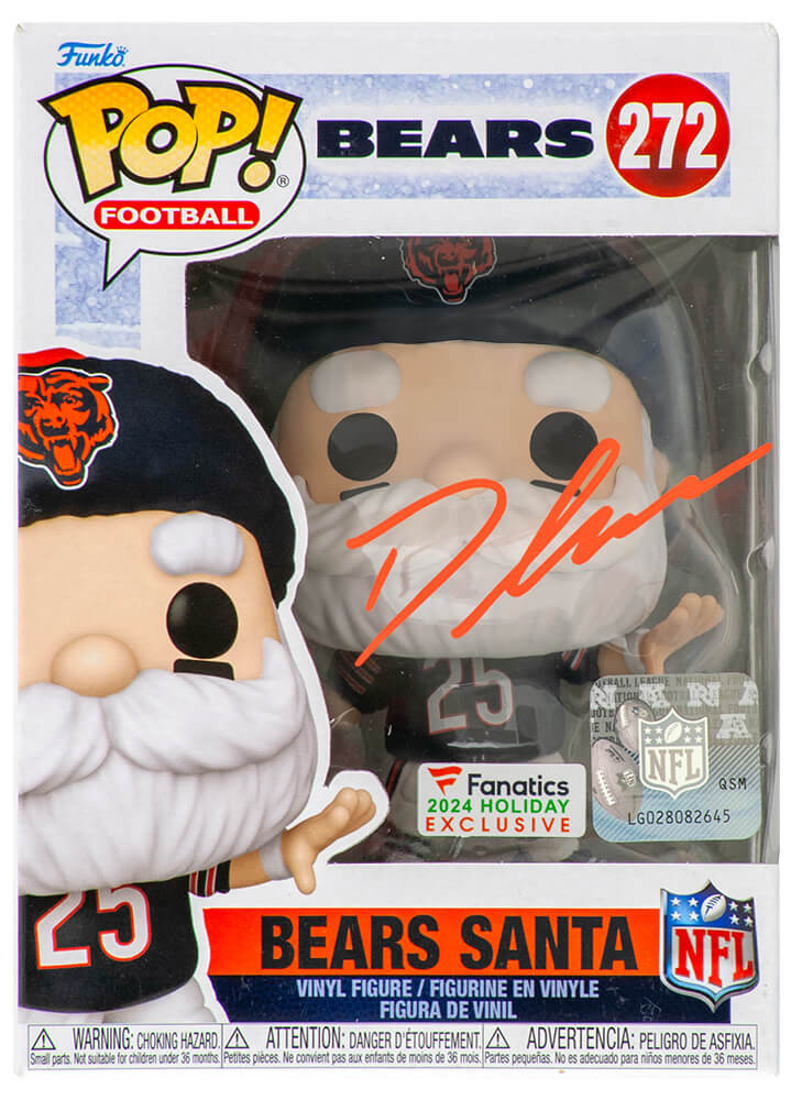 D'Andre Swift Signed Chicago Bears 'SANTA' Funko Pop Doll #272