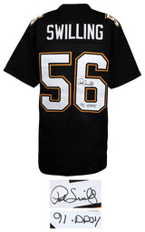 Pat Swilling Signed Black Custom Football Jersey w/91 DPOY