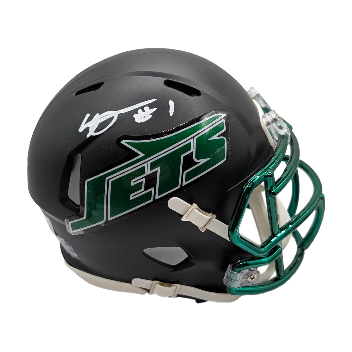 Ahmad "Sauce" Gardner Autographed Hand Signed Riddell New York Jets Alternate Mini Football Helmet - BAS Beckett Authentication