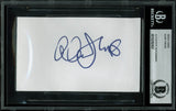Alan Thicke Authentic Signed 3x5 Index Card In Blue Autographed BAS Slabbed