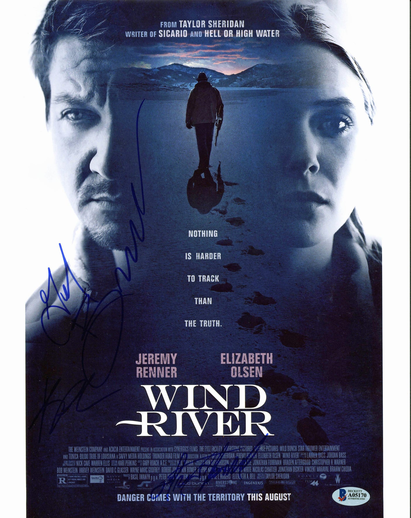 Wind River (Chow, Birmingham +1) Authentic Signed 11x14 Photo BAS #A05170