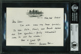 Barbara Bush Authentic Signed 4.25x6.5 Note Dated May 3rd 2015 BAS Slabbed