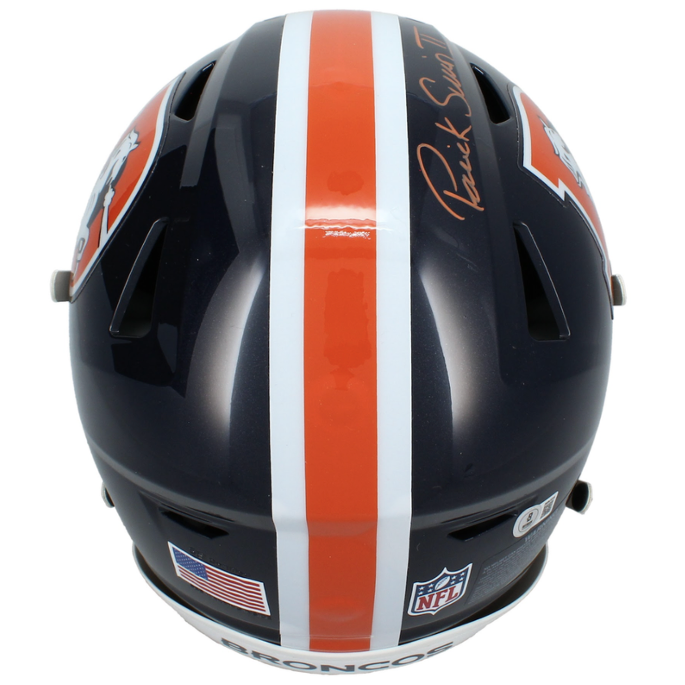 Patrick Surtain II Autographed Denver Broncos Color Rush Alternate Speedflex Authentic Helmet Beckett Witnessed