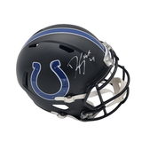 Dwight Freeney Autographed/Inscribed "HOF 24" Indianapolis Colts Black 2023 Alternate Speed Full Size Helmet Beckett Witnessed