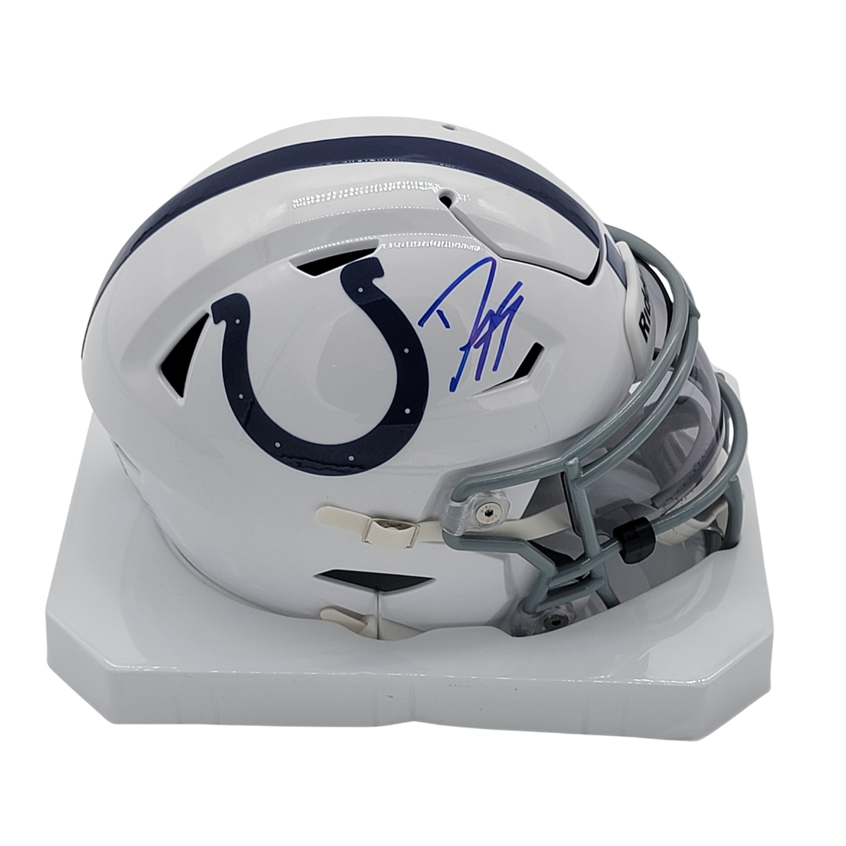 Dwight Freeney Autographed Indianapolis Colts Speedflex Midi Helmet Beckett Witnessed